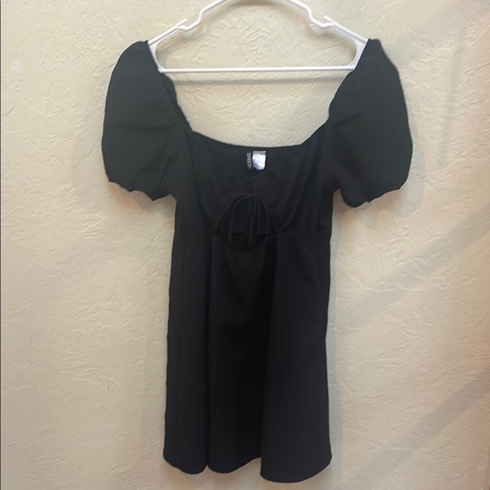 Black Puff Sleeve Dress